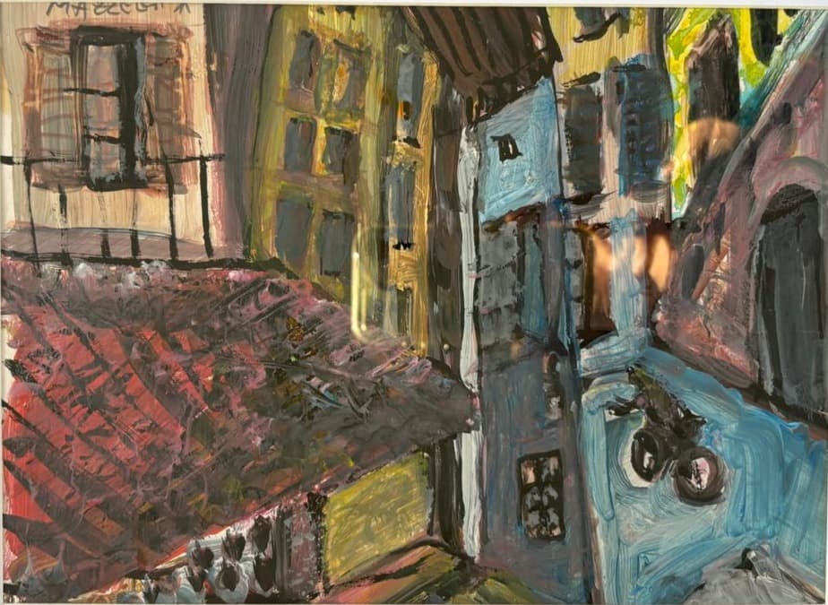 Facades (abstrait) — Gouache