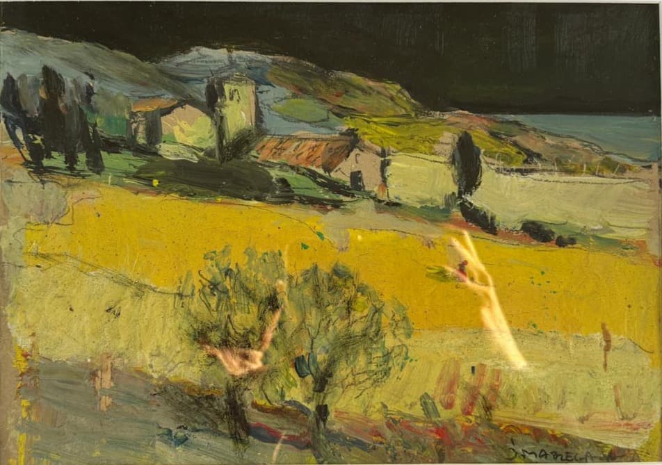 Paysage Noir (paysage) — Gouache