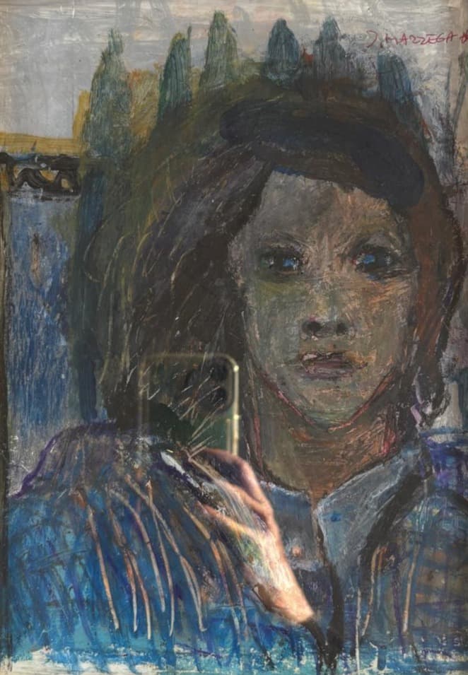 Sans titre (portrait) — Gouache